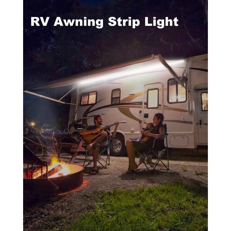 LLTOP RV Awning Lights 12vdc 20ft White Exterior LED Strip