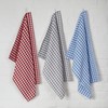 100% Cotton Tea Towel - Grey Gingham Check Pattern, Pack