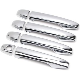 eLoveQ Chrome 4 Door Handle Cover for Toyota 2011-2020 Sienna XL30/ 2009-2015 Venza/ 2010-2015 Prius/ 2010-2017 Wish w/o Smart Keyless