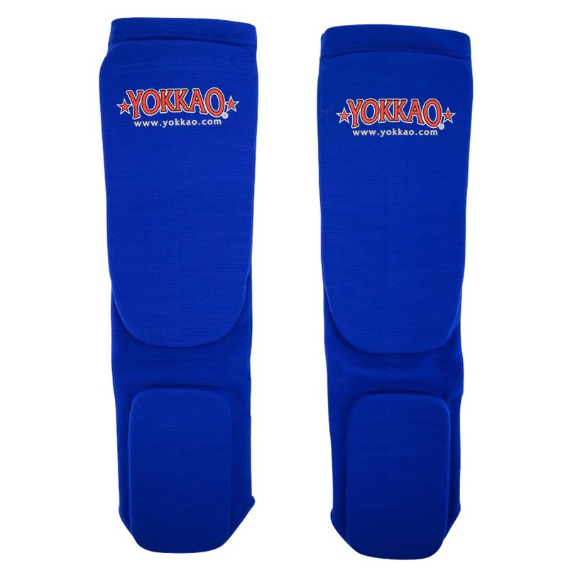 Yokkao Muay Thai Boxing Shin Guards Blue Cotton