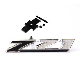 Yoaoo 1x OEM Black Grille Z71 Emblem Badge 3D Compatible with Silverado 2500Hd 3500Hd Sierra Tahoe Chrome