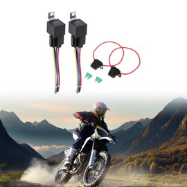 HOPESPANNER 5Pins 48V 40A Relay for Motorcycle Car Truck Boat with Sockets Fuses Black 1 Set Metal Hanging