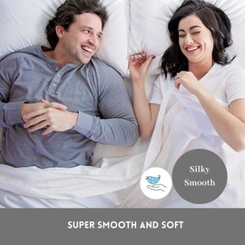 DreamFit DreamComfort Microfiber StaDry Technology Cooling Bed Sheets with Elastic Corner Straps for Adjustable Bed Extra Deep Pocket up to 20 inch Crafted in USA Split California King Sheet Set Blue