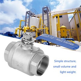 2-Way Ball Valve Stainless Steel Ball Valve Internal Thread 1-1/2 DN40 1000 WOG Ball Valve with Blue Handles