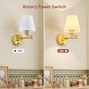 VONLUCE Swing Arm Wall Lamp, Plug in & Hardwired Wall