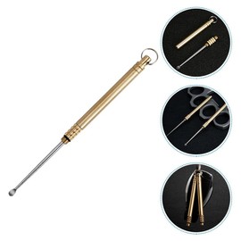 FRCOLOR Titanium Alloy Ear Spoon, Japanese Ear Spoon, Toddler Ear Spoon, Ear Spoon, Earwax Tweezers, Ear Wax, Wax Remover, Ear Spoon, Golden Stainless Steel
