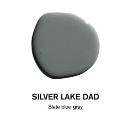 BACKDROP | Premium Interior Paint | Semi-Gloss Finish for Trim & Doors | Self-Priming, Low VOC, Green Wise Certified | SILVER LAKE DAD - Slate blue gray | 0.5 Gallon