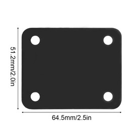 Guitar Neck Plate Heavy Duty Alloy Steel Reinforced Electric Guitar Bass Neck Plate with Screws Replacement Parts Black