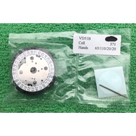 Epson Hattori Seiko SII Epson VD51B Quartz Watch Movement With Stem, Date at 3