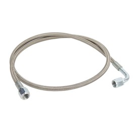 Turbo Oil Supply Line, Stainless Steel 4An 90 Degree Braided Oil Feed Pipe Pipe Hose Turbo Oil Line Kit, Turbo Oil Feed (60 Inch)