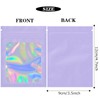 100 Pack Smell Proof Bags- Resealable Mylar Holographic Packaging Pouch