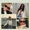 JASPIN Rectangle Sunglasses for Women Men Trendy Y2k Retro 90s