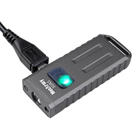 MecArmy SGN3 Mini Portable USB Rechargeable Multifunctional Keychain Flashlight|UV+RED+White Lights for selectable|CREE LED with 160 Lumens|Micro USB recharge designed for Everyday Carry (Gray)