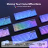 GLB Wireless Keyboard and Mouse Combo, RGB Backlit Rechargeable Full-Size