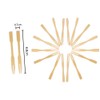 100Pcs Disposable Wooden Forks Natural Two Claw Disposable Fruit Forks