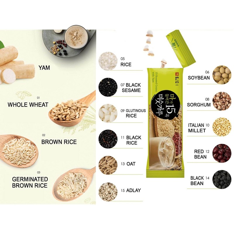 Damtuh Korean Grain Drink Mix Bundle – 15-Grain Misugaru Powder