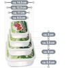 com-four 8-Piece Fruit Storage Containers Set - Lunch Boxes in