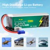Qualpow 4S Lipo Battery 5200mAh 100C 14.8V with EC5 Plug
