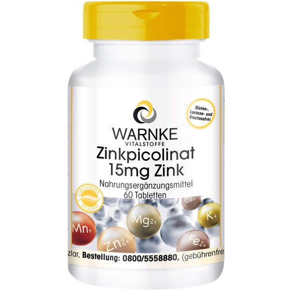 WARNKE Zinkpicolinat 15 mg Zink Tabletten, 60 St. Tabletten