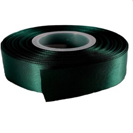 Double Faced Polyester Satin Ribbon -23 Metrs, Perfect for Party, Sew, Gift Wrap, Bow, Decorations, Crafts, Dress, Events, Making & Other Projects (10mm X 23 Metres, Dark Green)