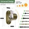 ANDGOO 6 Pack No Hole Curtain Rod Brackets Hangers, Self