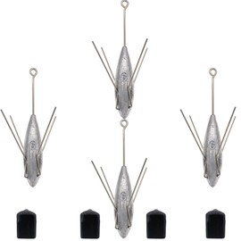 Gefischtter Sputnik Sinker Fishing Weights Lead Fishing Equipment Long Tail Surfing Casting Spider Sinkers for Catfish Saltwater Beach Sand Ocean (6oz - 4pcs)