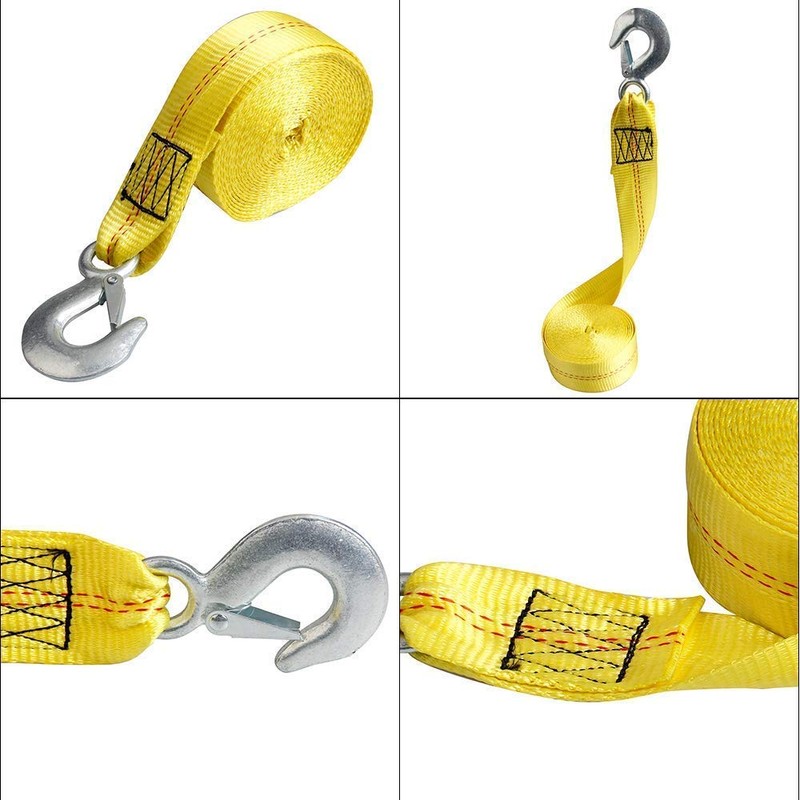 CarBole Trailer Winch Strap, Winch Strap with Heavy Hook Winch