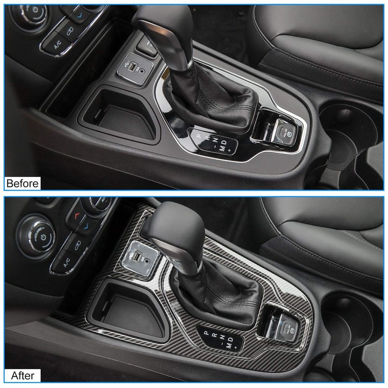 JeCar Carbon Fiber Interior Gear Shift Panel Cover Trim Fit