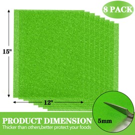 MAXTBEE 8 Pcs Refrigerator Drawer Liners for Fruit and Vegetables Fresher Life Extender,Refrigerator Organizers and Storage, Fridge Shelf Liners(12"x15")