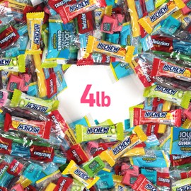Candy Variety Pack, 4lb Pack of Bulk Candy Individually Wrapped, Perfect Candy Assortment for Birthdays, Office Sharing and Everyday Snacking, Ideal Candy Mix Variety Pack for Party Favors