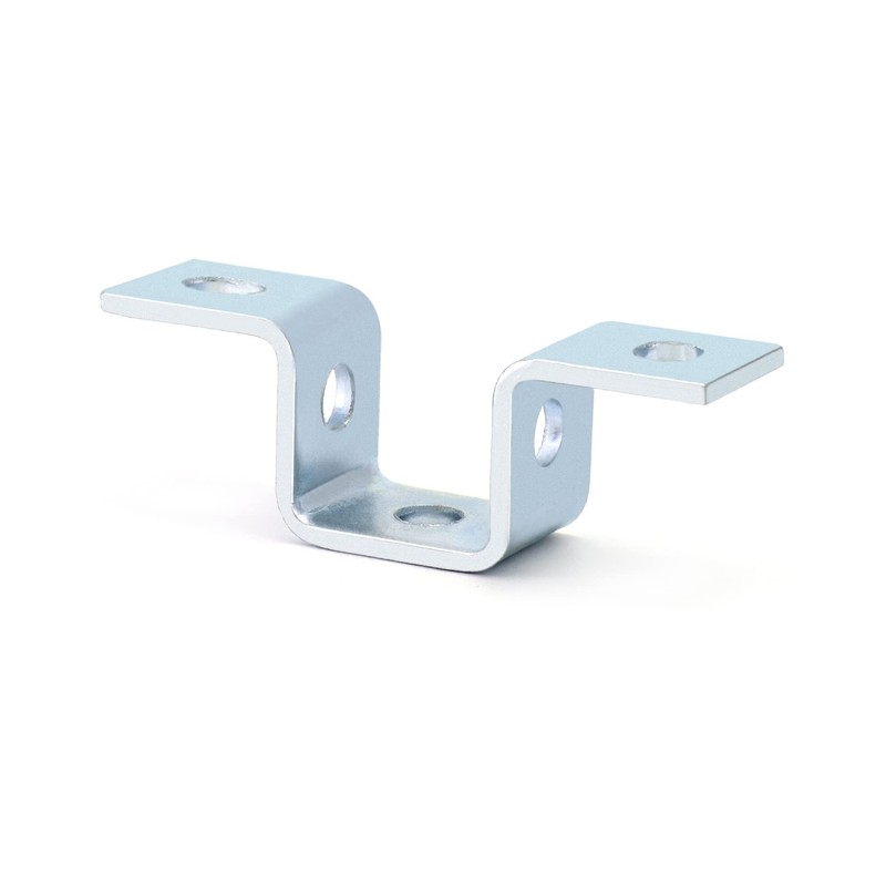 QWORK Steel Electrogalvanized U-Shaped Strut Connector Brackets, 5 Hole Design,