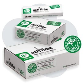 actiTube Activated Carbon Filter Pack of 100 – More Smoking Pleasure with Activated Carbon