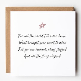 Romantic Valentine's Day Card with Heartfelt sentimental Poem for Husband Wife Boyfriend Girlfriend or Special Someone Perfect for Anniversary Birthday or to Say 'I Love You'. 15x15cm with envelope