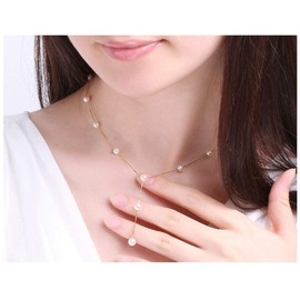 Shegirl Bridal Necklace Earring and Bracelet Set Faux Pearl Jewelry Set for Women Wedding Bridal Jewelry (Gold)