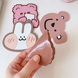 KDDOM 4 Pcs Silicone Colorful Animal Coaster Cup Mat Heat-Insulated Non Slip Drink Cup Mat