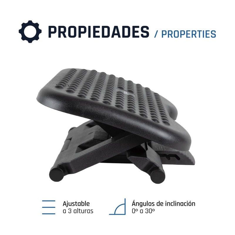 iggual RP3 Healthy Black Ergonomic Footrest Adjustable Height and Tilt