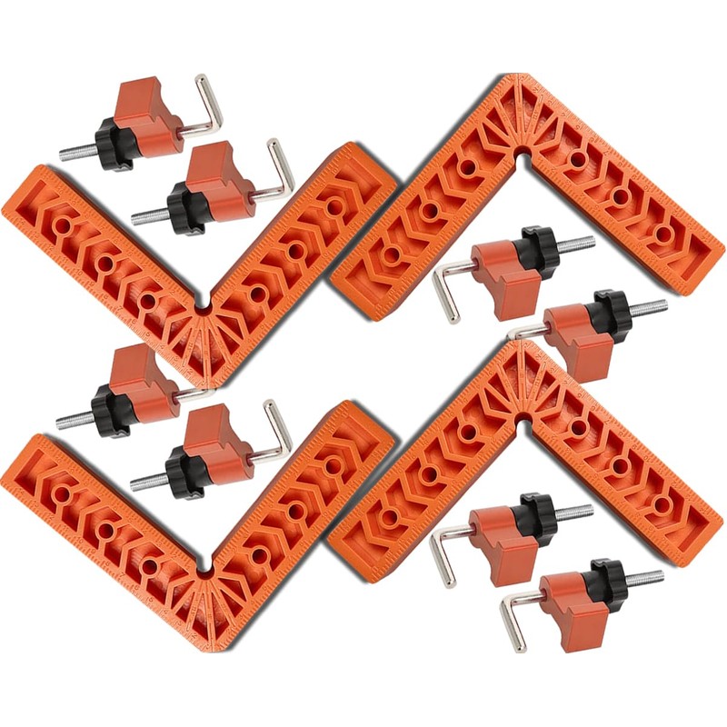 (4Sets) Corner Clamps for Woodwork Wood Clamps 90 Degree clamp