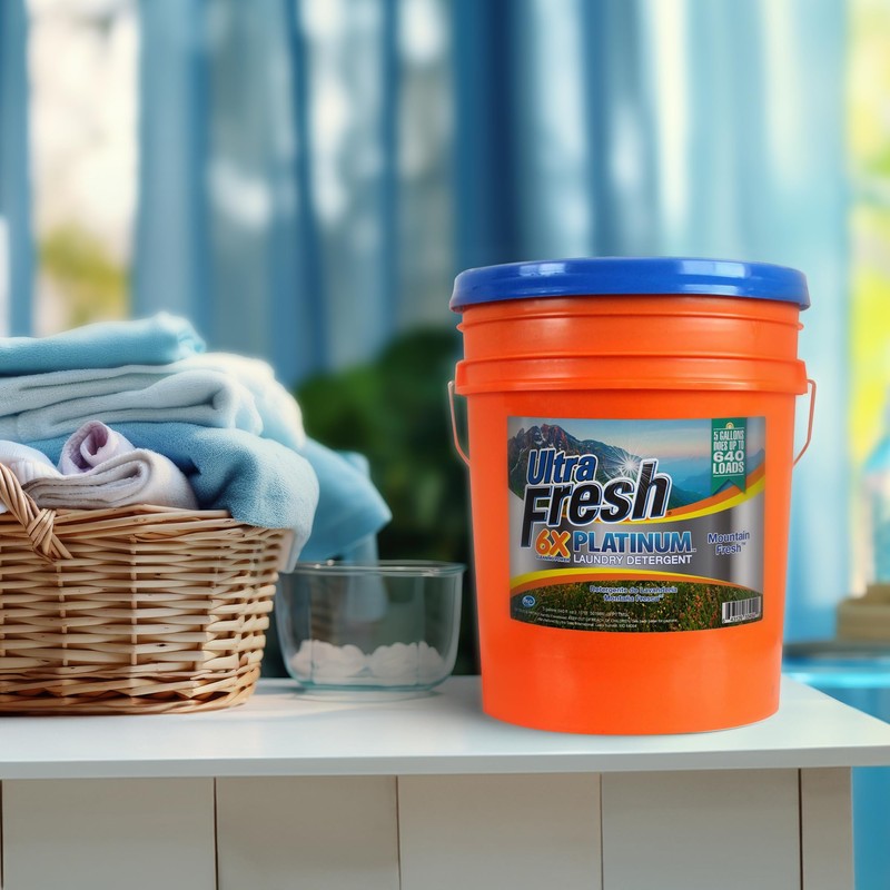 Ultra Fresh 5 Gallon Liquid Laundry Detergent Washing Soap for