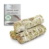 3 Pack 4 inch Green Dried Mullein Sage with Smudge