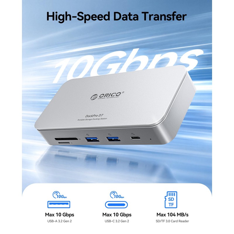9-in-1 10Gbps USB C Hub with NVMe SSD Enclosure, Aluminum