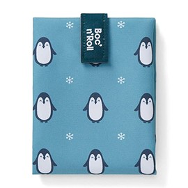 Roll'eat ® - Boc'n'Roll Animals Reusable and Ecological Sandwich Holder for Children without BPA, Penguin