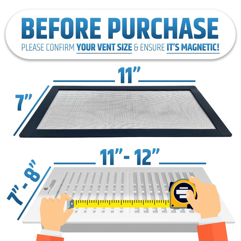 Powerful Magnetic Vent Screen Mesh Covers (3-Pack) That Will Never