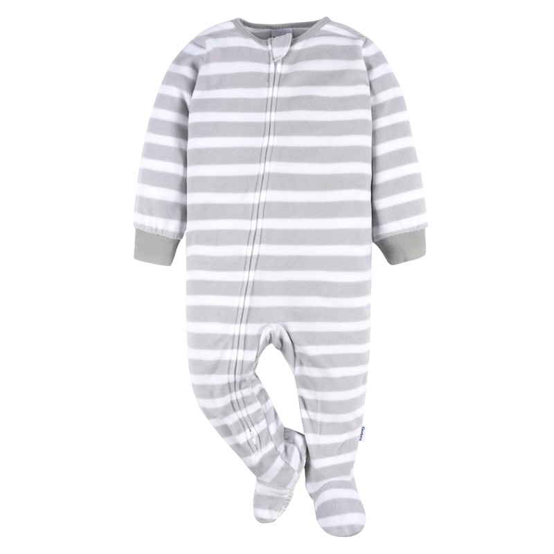 Gerber Baby Boy's Flame Resistant Fleece Footed Pajamas 3-Pack, Space