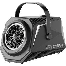 Automatic Bubble Machine: Gatherings and Weddings | Battery Operated Bubble Machine, Handheld, Party Atmosphere Creator, Best Gift for Birthday Party Games（Black）