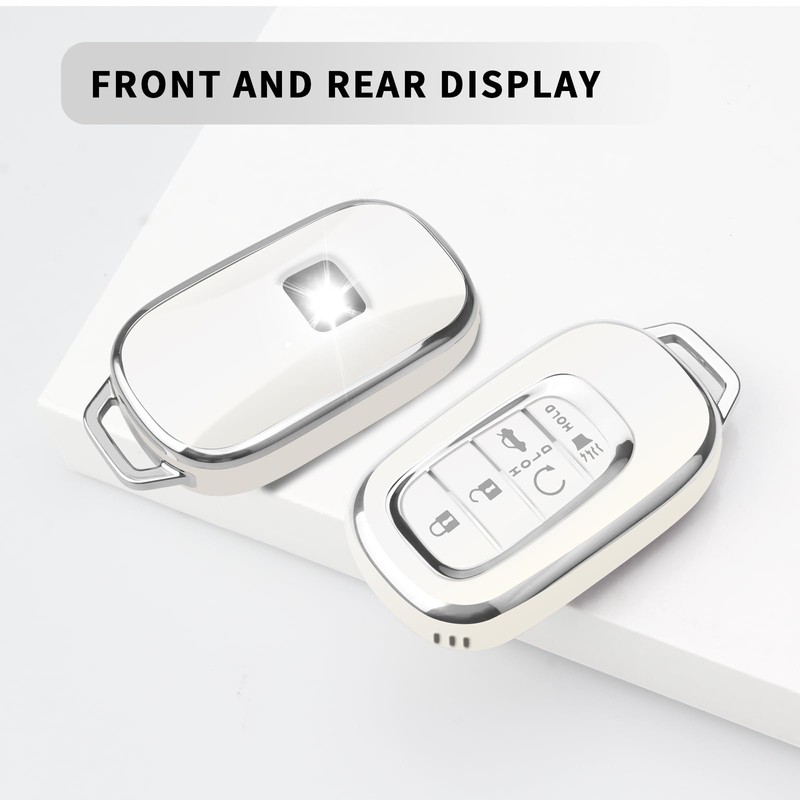 QBUC for Honda Key fob Cover with Keychain,Car Key Case