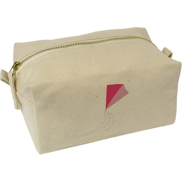 'Pink Kite Flying High' Canvas Wash Bag/Makeup Case (CS00040095)