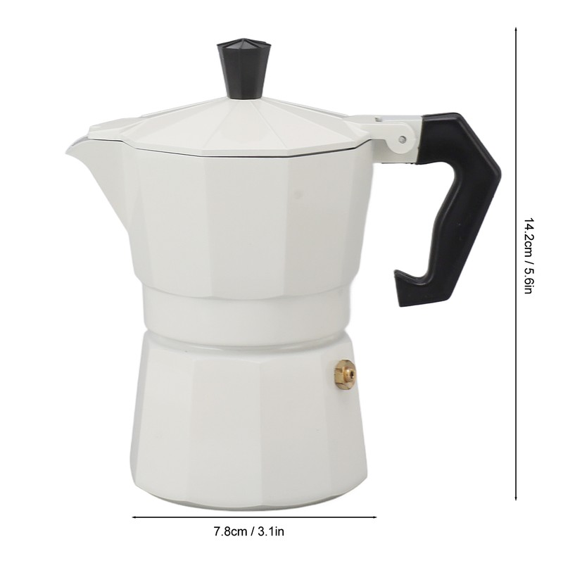 Stovetop Moka Pot Italian Hand Brewed Coffee Maker Aluminum Alloy