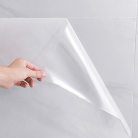 CHANMOL Clear Peel and Stick Wallpaper, Self-Adhesive Wallpaper Wall Protector, Oil Proof Waterproof Contact Paper for Kitchen Cabinets, Whiteboard, Shelf Drawer Liner (15.7" X 118")