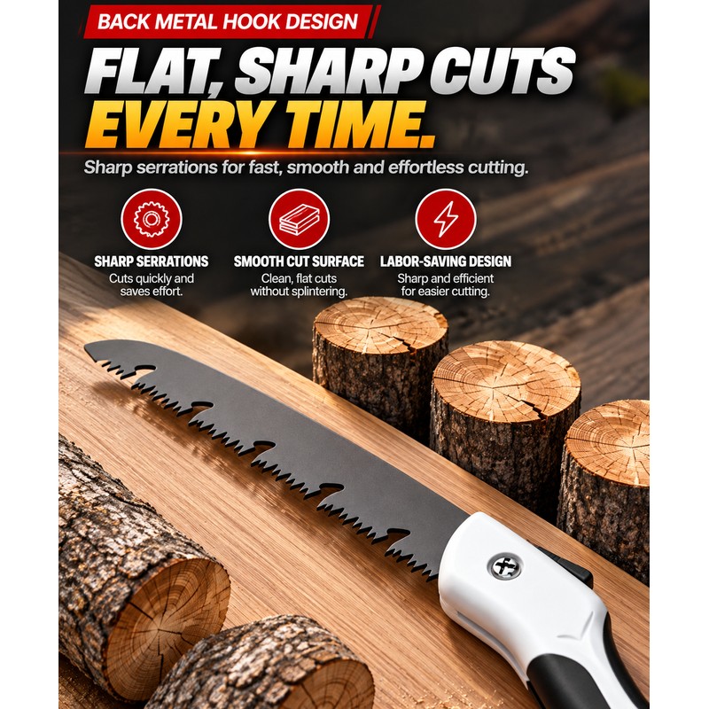 Folding Hand Saw for Tree Pruning and Wood Cutting –