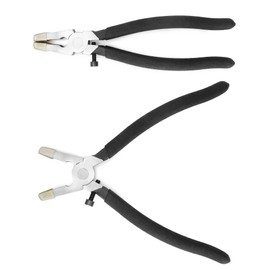 QWORK Pack of 40 Silver Lanyard Blanks with Key Ring and 1 Folding Pliers for 25 mm Wide Webbing